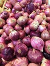 Group of organic Thai onion in supermarket