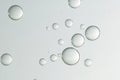 Oxygen bubbles over gray Royalty Free Stock Photo