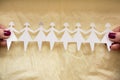 Group of paper women as a concept of togetherness, society etc. Royalty Free Stock Photo