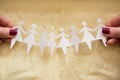 Group of paper women as a concept of togetherness, society etc. Royalty Free Stock Photo