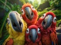 A group of parrots Royalty Free Stock Photo