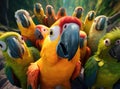 A group of parrots Royalty Free Stock Photo