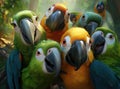 A group of parrots Royalty Free Stock Photo