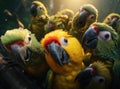 A group of parrots Royalty Free Stock Photo