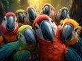 A group of parrots Royalty Free Stock Photo