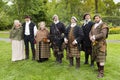 Group of participants in the Quebec Celtic Festival held in Domaine de Maizerets posing