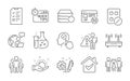 Group, Partnership and 5g internet icons set. Interview, Recovery server and Wifi signs. Vector
