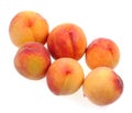 Group of peaches isolated Royalty Free Stock Photo