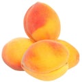 Group Peaches isolated Royalty Free Stock Photo