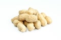 Group of peanuts in shell isolated on white background Royalty Free Stock Photo