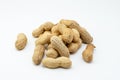 Group of peanuts isolated on white background Royalty Free Stock Photo