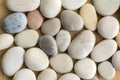 Group of pebbles, light colors, stone background, round and smooth pebbles, simple and harmony texture Royalty Free Stock Photo