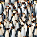 A group of penguins in party hats and tuxedos, raising their flippers as they count down to the New Year4