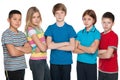 Group of pensive children Royalty Free Stock Photo