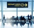 Group of People in the Airport Royalty Free Stock Photo