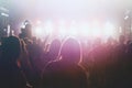 Group of people attending concert Royalty Free Stock Photo