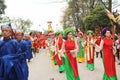 Group of people attending traditional festivals