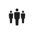 Group of people - black icon on white background vector illustration for website, mobile application, presentation, infographic.