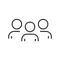 Group of people black vector icon