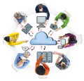 Group of People Brainstorming about Cloud Storage Royalty Free Stock Photo