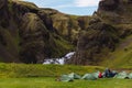 Group of people camping