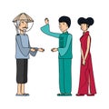 group of people chinese avatar character