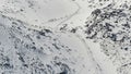 Group of People Climbing to the Mountain.