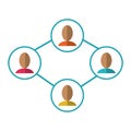 Group people connected unity communication