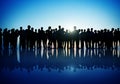 Group People Corporate Business Standing Silhouette Concept Royalty Free Stock Photo