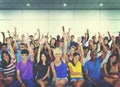 Group People Crowd Audience Casual Multicolored Sitting Concept Royalty Free Stock Photo