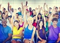 Group People Crowd Cooperation Suggestion Casual Multicolored Co Royalty Free Stock Photo