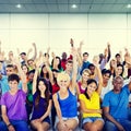 Group People Crowd Cooperation Suggestion Volunteer Concept Royalty Free Stock Photo