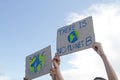 Group people of demonstration making protest about climate change