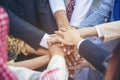 Group of people diversity multiethnic teamwork collaboration team meeting communication  Unified team concept. Business people Royalty Free Stock Photo