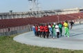 group of people doing fitness excercise in Kadunda, Nigeria Royalty Free Stock Photo