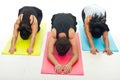 Group of people doing yoga exercise Royalty Free Stock Photo