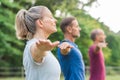 Group of people doing yoga Royalty Free Stock Photo