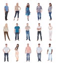 Group of people dressed in casual Royalty Free Stock Photo