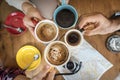 Group Of People Drinking Coffee Concept Royalty Free Stock Photo