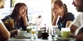 Group Of People Drinking Coffee Concept