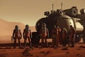 group of people, each with their own unique background and expertise, working together to colonize mars