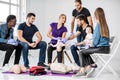 Group of people during the first aid training Royalty Free Stock Photo