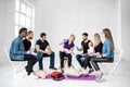 Group of people during the first aid training Royalty Free Stock Photo