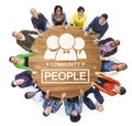 Group of People Forming a Circle Holding Hands Royalty Free Stock Photo