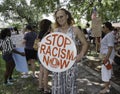 People are gathered to protest the detention and treatment for immagrant children Royalty Free Stock Photo