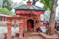 Group of people gathered for celebration at the hindu temple