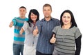 Group of people giving thumbs up