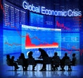 Group of People and Global Economic Crisis Royalty Free Stock Photo