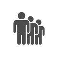 group of people glyph icon isolated