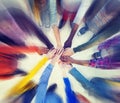 Group of People Hands Clasped Concept Royalty Free Stock Photo